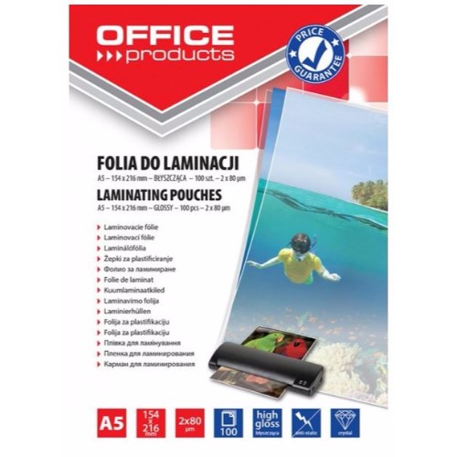 Folii pentru laminare, A5 80 microni – Office Products