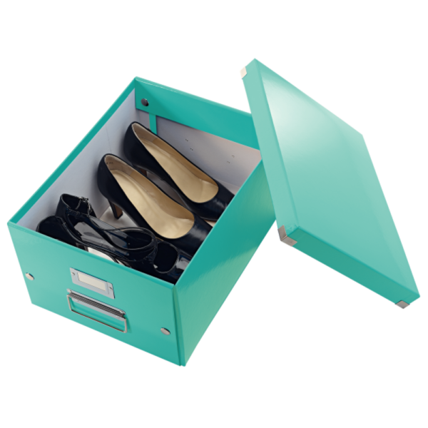 Cutie depozitare LEITZ WOW Click & Store, culori variate, carton laminat, A4