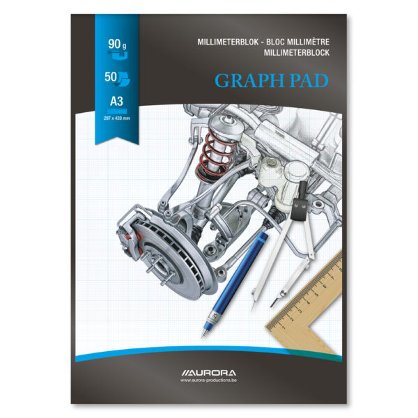 Hartie milimetrica, A4, 50 coli/top