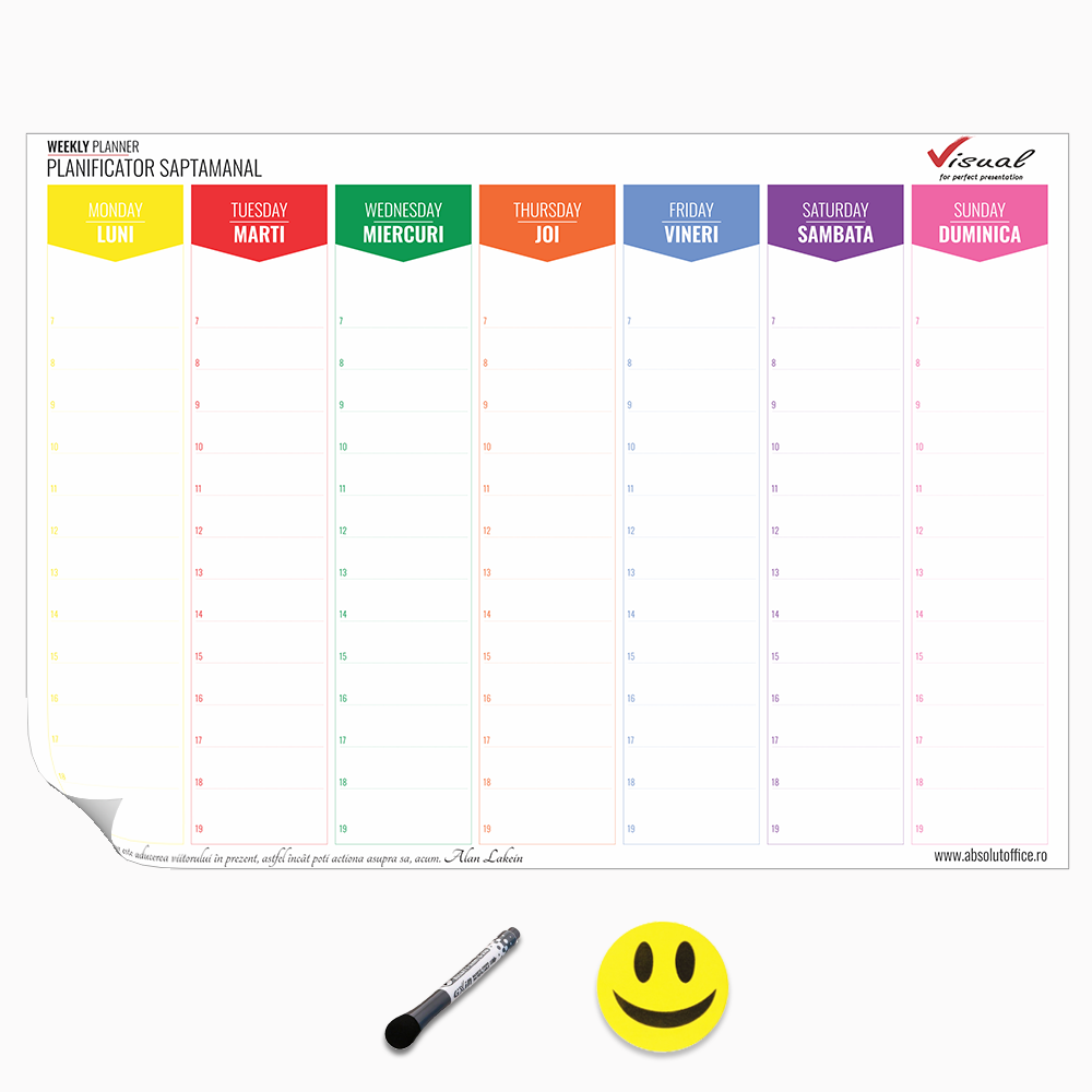 Orar magnetic saptamanal 21×30 cm – Visual Orar magnetic saptamanal 21×30 cm – Visual