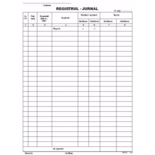 Registru jurnal snuruit