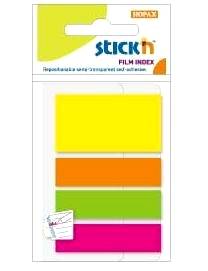 Stick index plastic HOPAX, transparent color 12x45mm