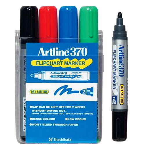Flipchart marker ARTLINE 370, 4 bucati/set