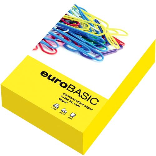 Hartie de copiator EUROBASIC A4, 80g/mp, 200top-uri/palet