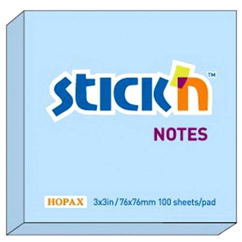 Notes autoadeziv 76 x 76 mm, 100 file, Stick”n, pastel