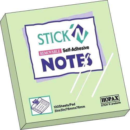 Notes autoadeziv 76 x 76 mm, 100 file, Stick”n, pastel