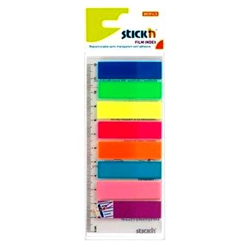 Index Adeziv Plastic 12*44mm 5 Culori 20 File Deli