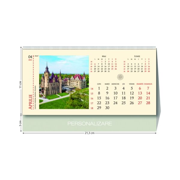 Calendar 2024, pentru birou – Castele