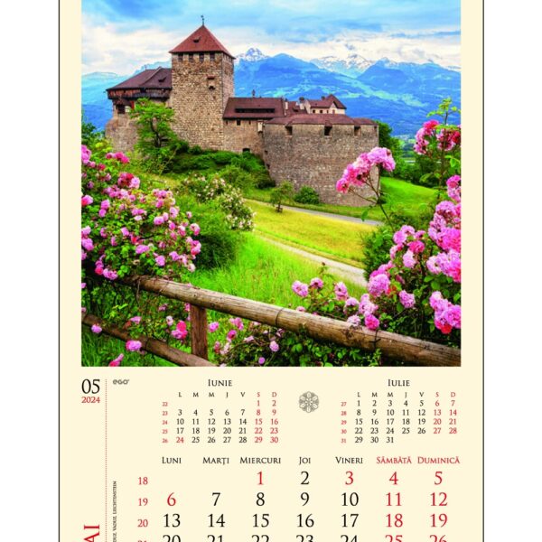 Calendar 2024, pentru perete – Castele