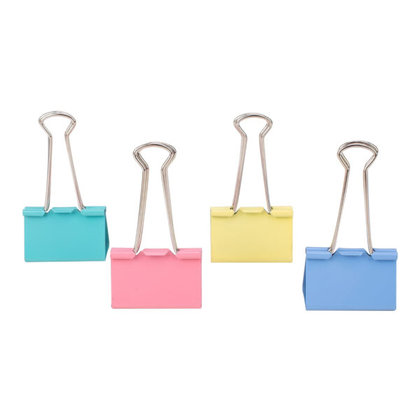 Clips Hartie Color 51mm 12 Buc/cut. Plastic Deli