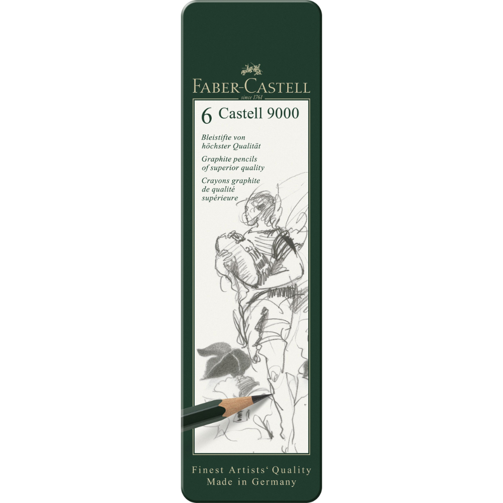 Set 6 Buc Creion Grafit Castell 9000 Faber-Castell Set 6 Buc Creion Grafit Castell 9000 Faber-Castell