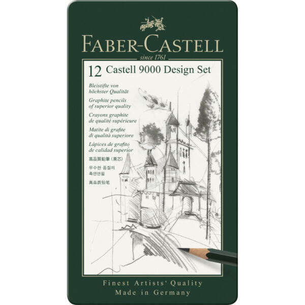 Set Design 12 Buc Creion Grafit Castell 9000 Faber-Castell