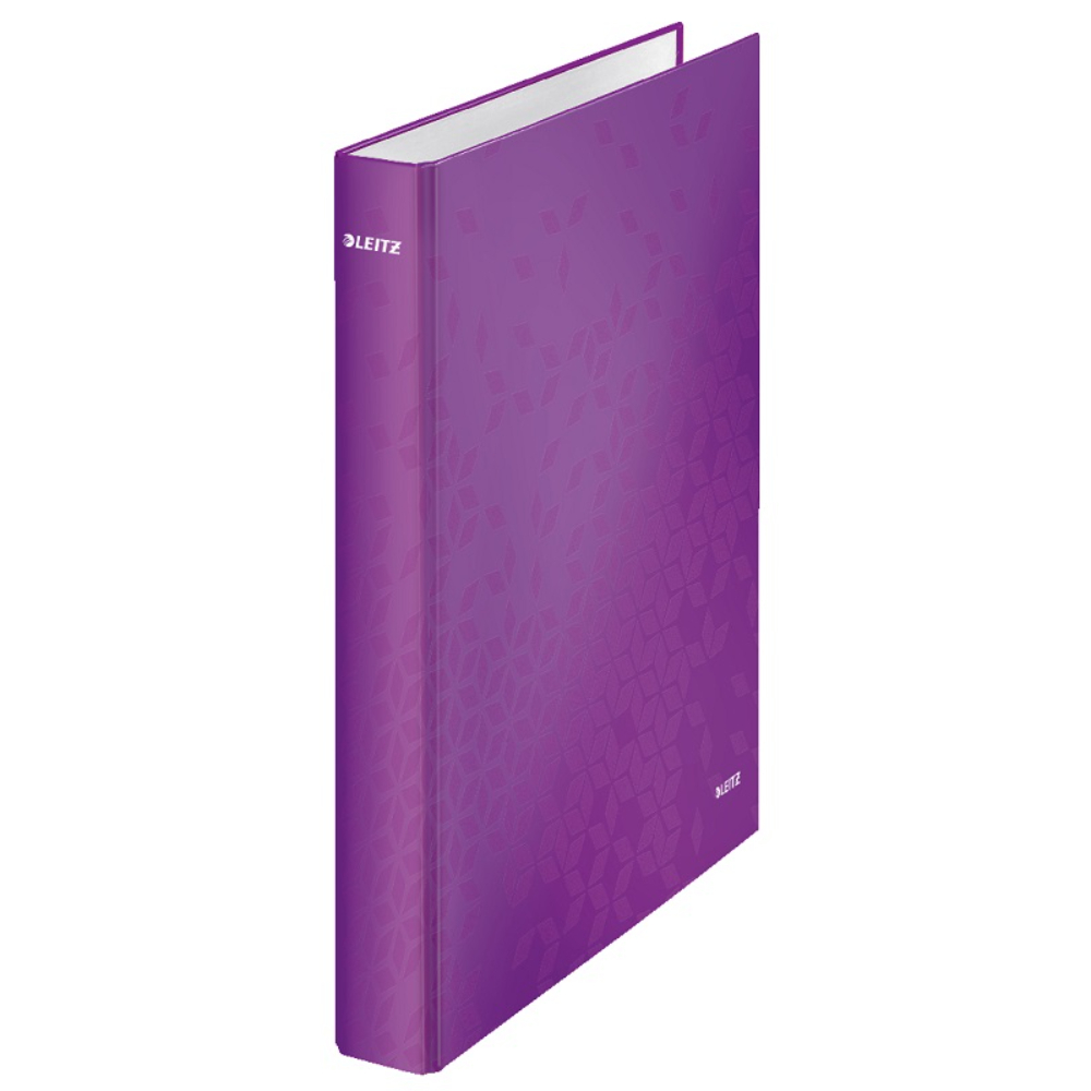 Caiet mecanic Leitz WOW, carton laminat, partial reciclat, FSC, A4, mecanism 4DR, inel 25 mm Caiet mecanic Leitz WOW, carton laminat, partial reciclat, FSC, A4, mecanism 4DR, inel 25 mm
