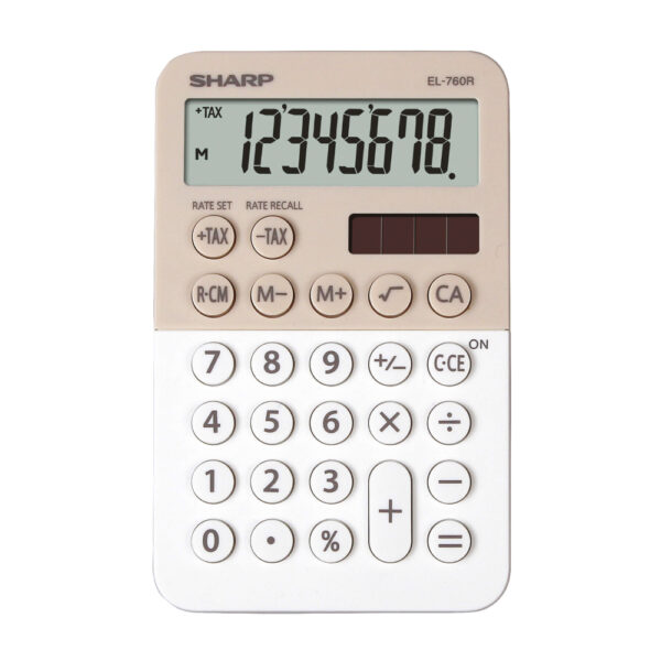 Calculator de birou,  8 digits, 120 x 76 x 23 mm, dual power, SHARP EL-760RBLA