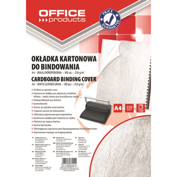 Coperta carton imitatie piele 250g/mp, A4, 100/top Office Products