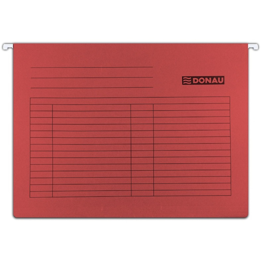 Dosar suspendabil cu eticheta, bagheta metalica, carton 230g/mp, 5 buc/set, DONAU Dosar suspendabil cu eticheta, bagheta metalica, carton 230g/mp, 5 buc/set, DONAU