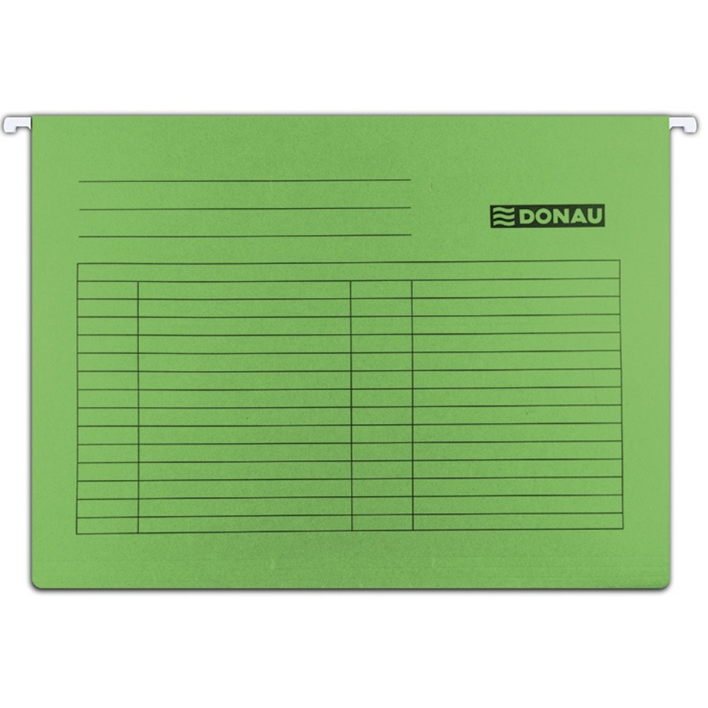 Dosar suspendabil cu eticheta, bagheta metalica, carton 230g/mp, 5 buc/set, DONAU Dosar suspendabil cu eticheta, bagheta metalica, carton 230g/mp, 5 buc/set, DONAU