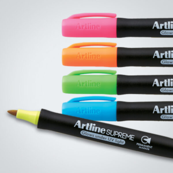 Permanent marker ARTLINE Supreme, corp plastic, varf rotund 1.0mm – 4 culori/set