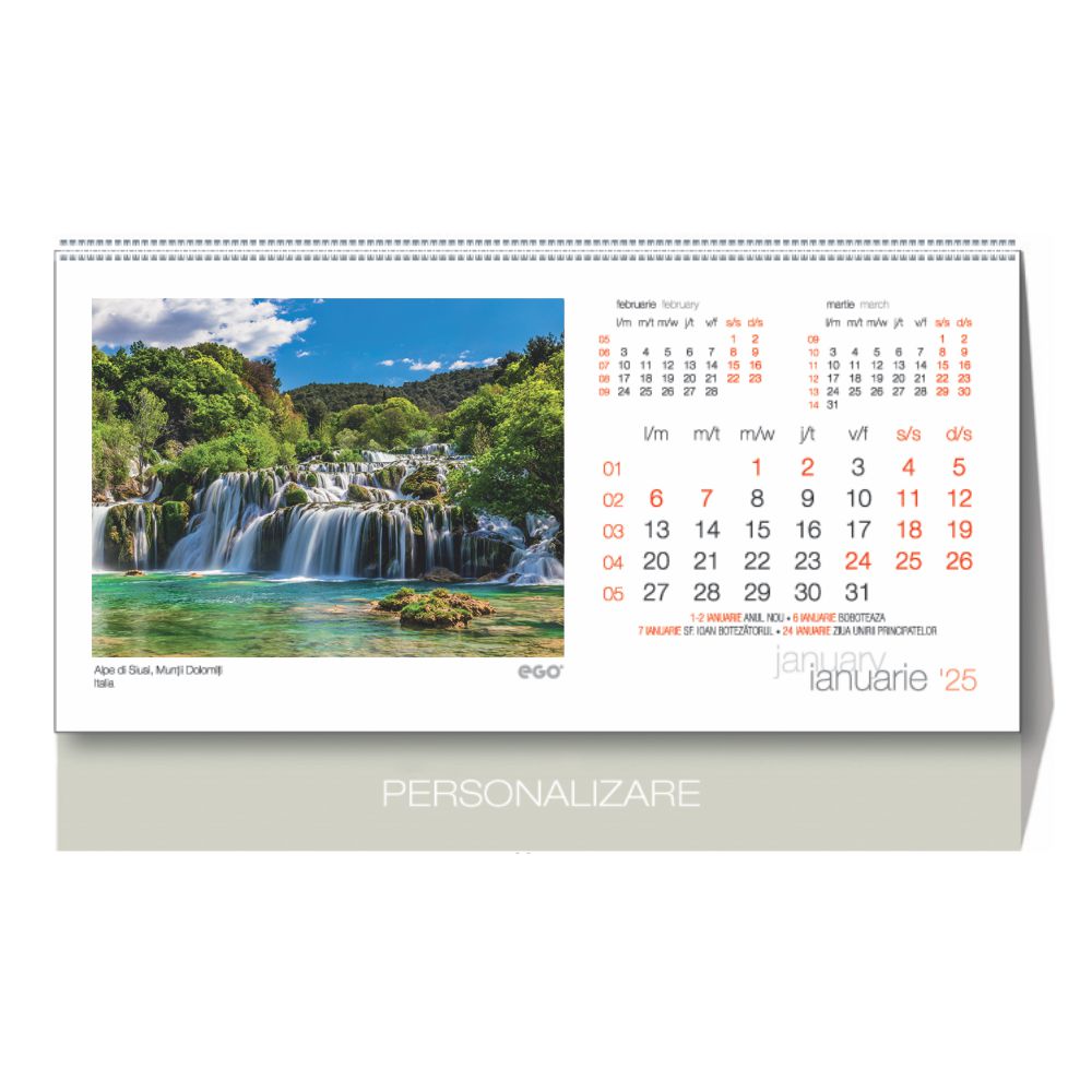 Calendar 2026, pentru birou – PARCURI NATIONALE Calendar 2026, pentru birou – PARCURI NATIONALE