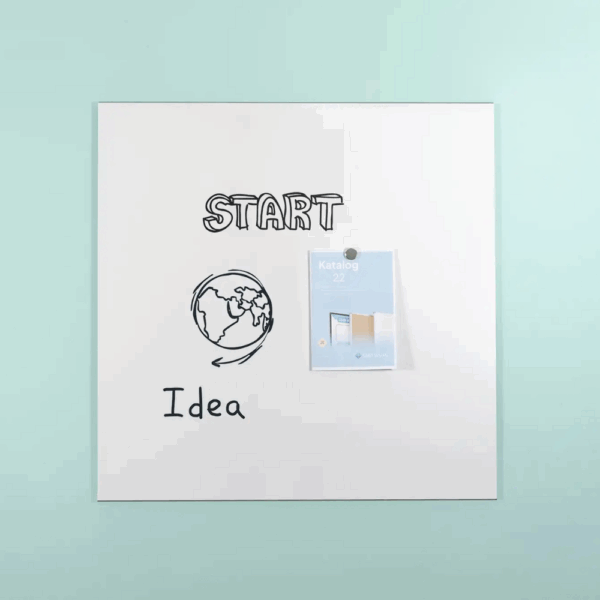 Tabla alba magnetica 100 x 150 cm, fara rama, SMIT